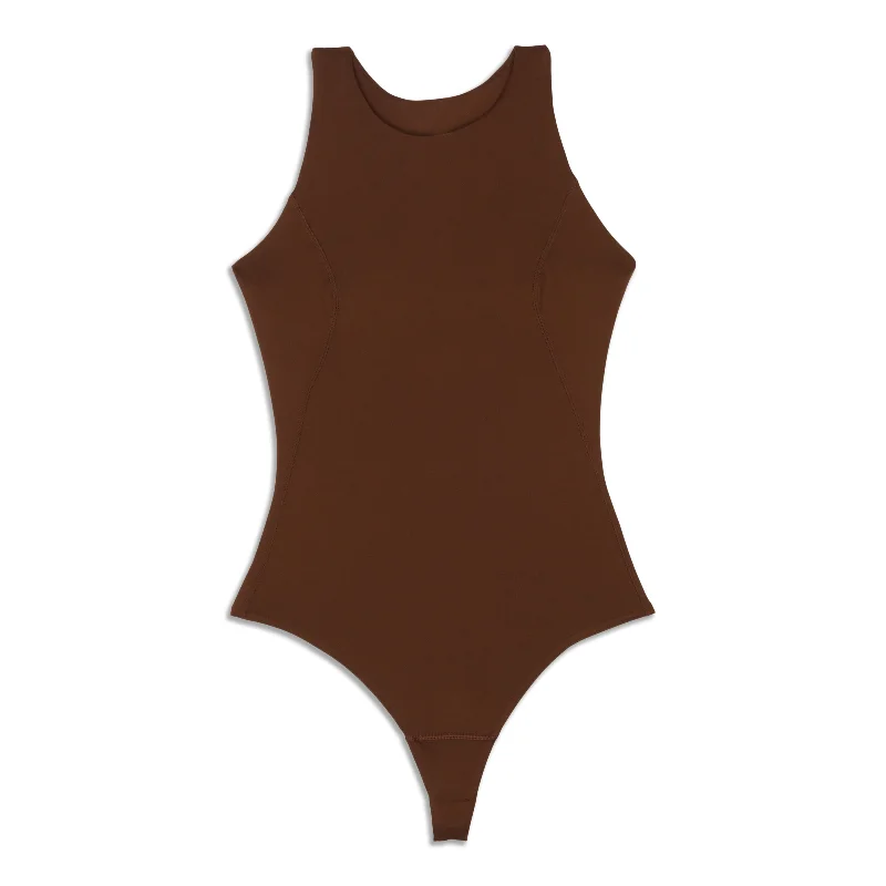 High-Neck Tight-Fit Shelf Bodysuit - Resale