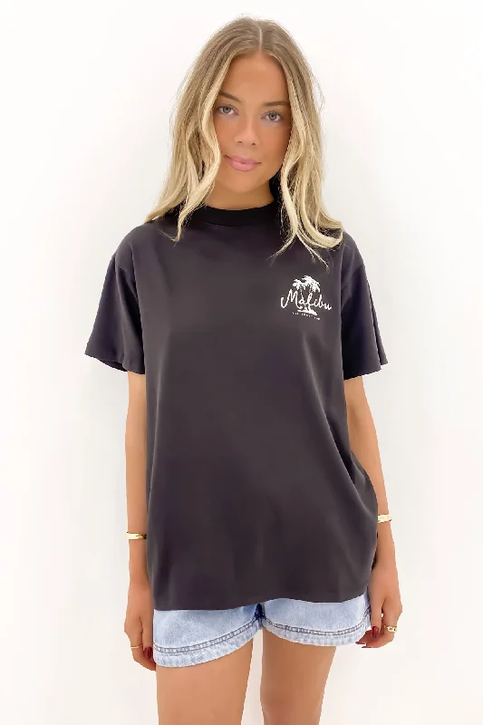 Malibu Shores Oversized Tee Washed Black