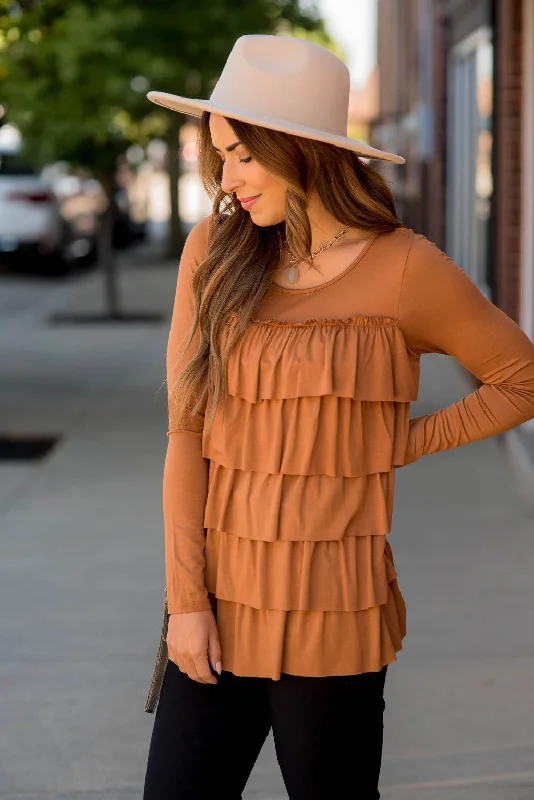 So Soft Ruffle Long Sleeve Tee