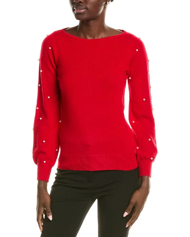 sofiacashmere Embellished Cashmere Sweater