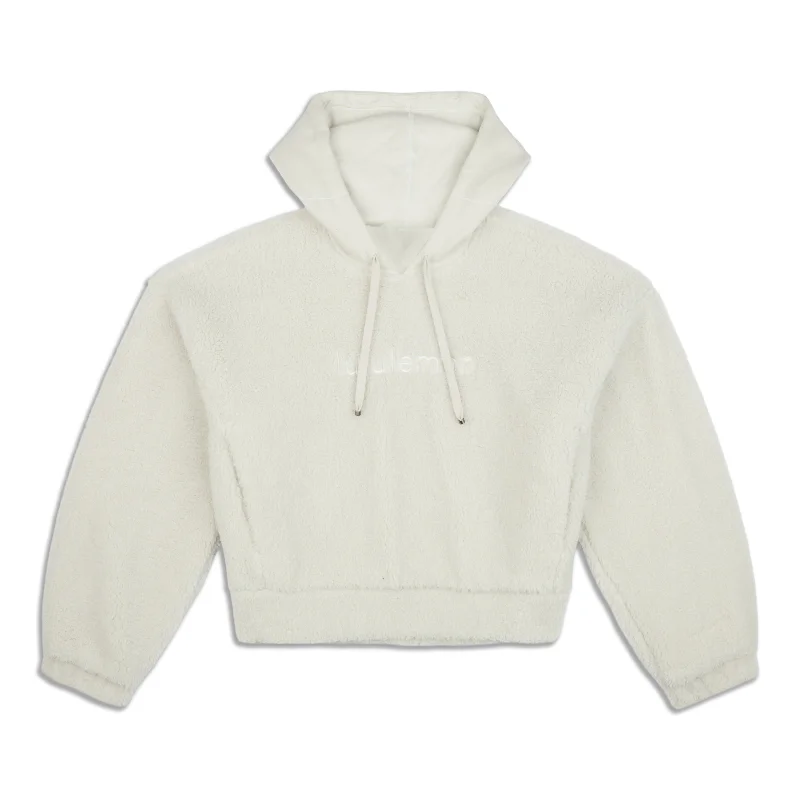 Textured Fleece Embroidered Logo Hoodie - Resale