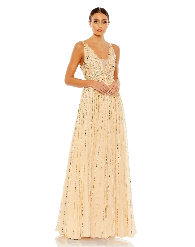 V Neck Gown