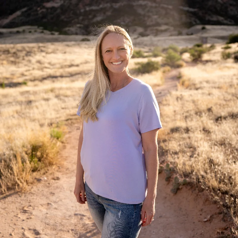 Women's Crew Neck Tee in Lilac