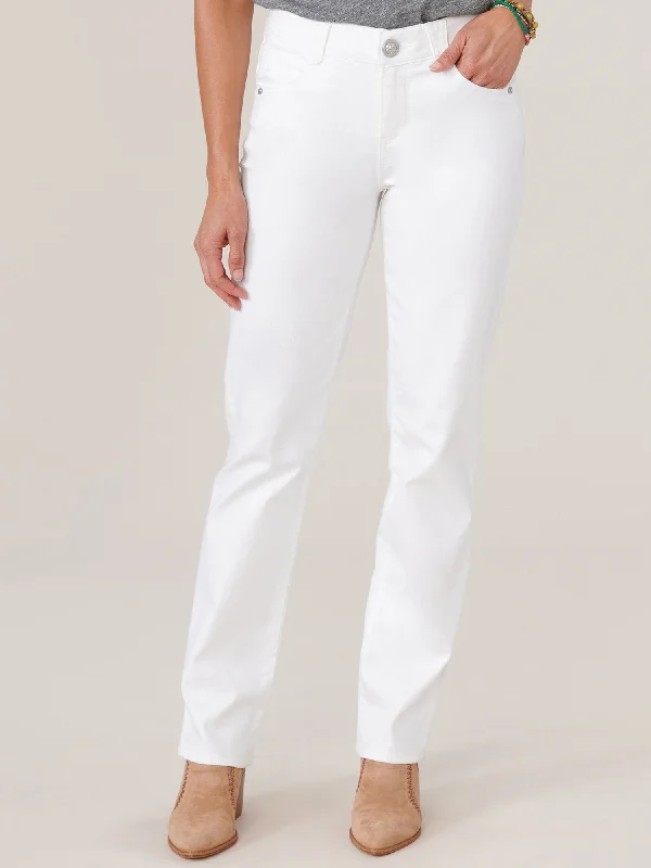 "Ab"solution® Straight Leg White Jeans