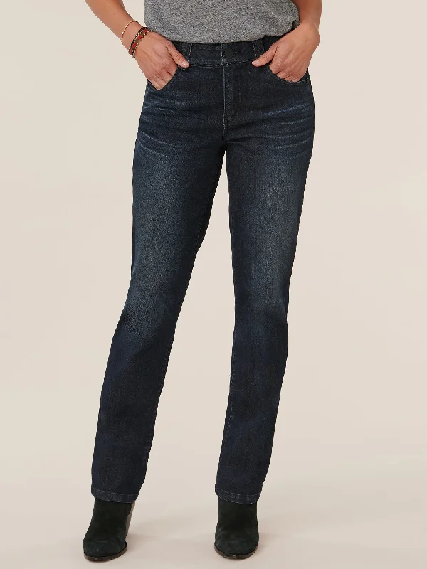 "Ab"solution® 33" Inseam Straight Leg Artisanal Denim Tall Jeans