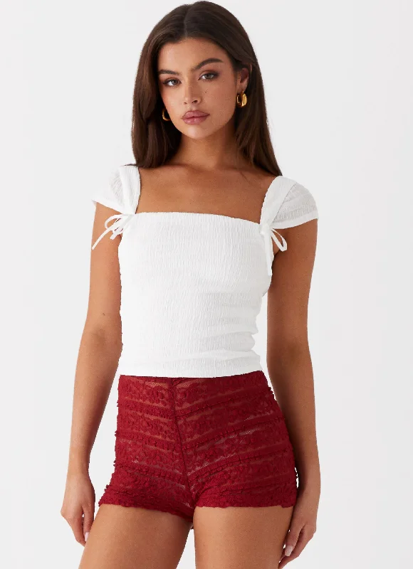 Simple Apparel Desert Isle Mini Shorts - Red
