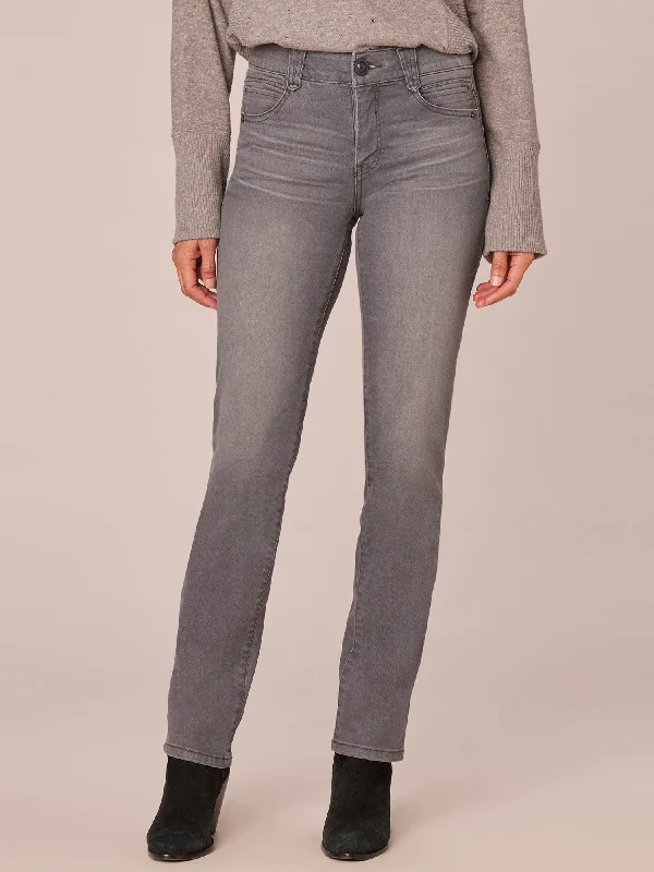 "Ab"solution® Grey Denim Booty Lift Straight Leg Jeans