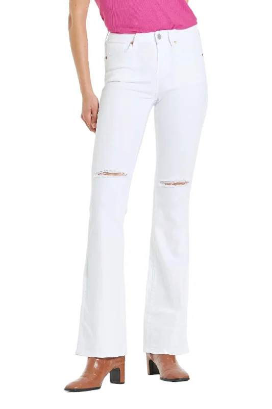 Jaxtyn High Rise Bootcut Jeans In Optic White