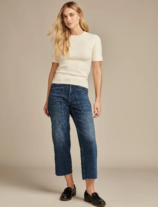 Lucky Brand Women's Lucky Legend Crop Patch Pocket Wide Leg