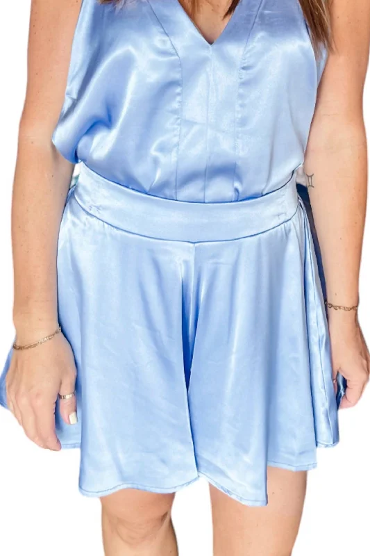 Comfy Suits Lulu Shorts In Chambray