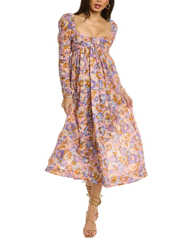 Versatile Knitwear Zimmermann Violet Twist Front Midi Dress
