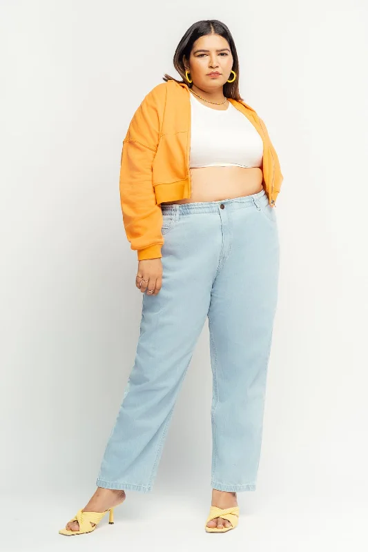 Light Elasticated Mom Jeans