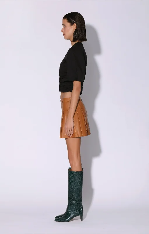 Izzie Skirt, Camel - Leather