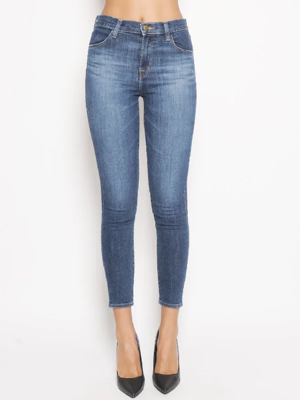 Jeans Alana High Rise Crop Skinny Blu