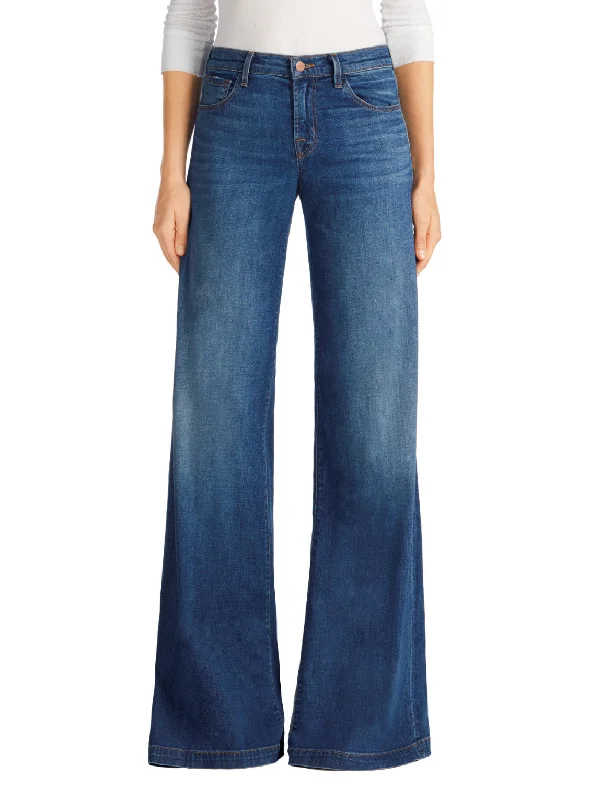 Jeans Lynette Low Rise Super Wide Leg Blu