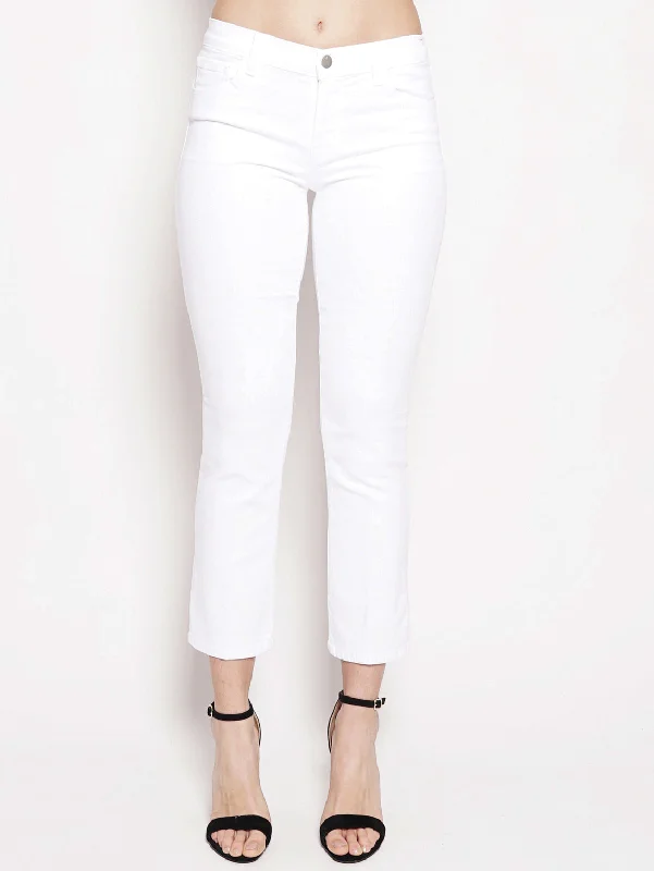 Jeans Selena Mid-Rise Crop Boot Bianco