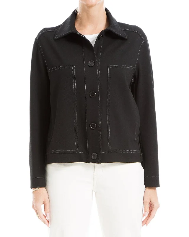 Max Studio Cropped Boyfriend Shirt