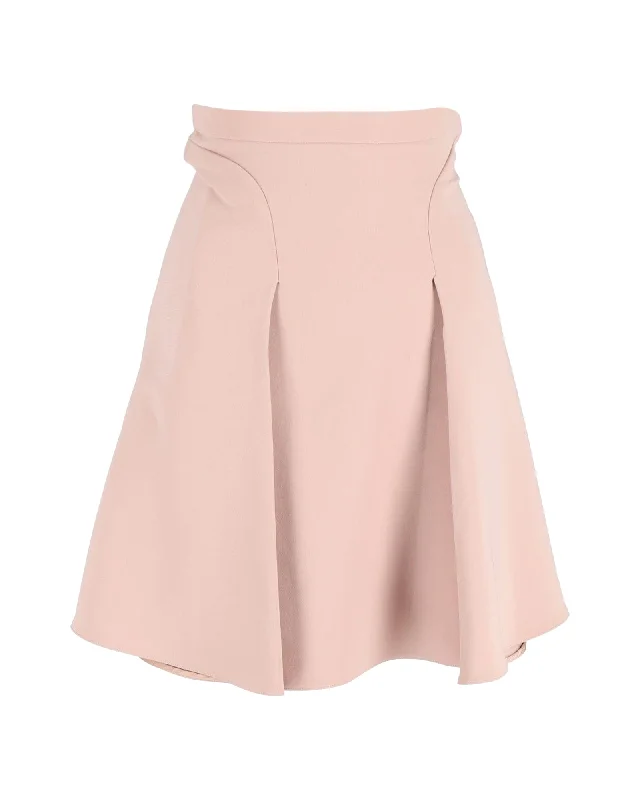 Miu Miu A-Line Skirt in Pink Viscose