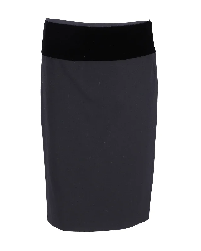 Ralph Lauren Pencil Skirt in Black Polyester