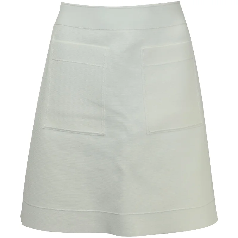 Sandro Paris  Elanna Ponte Mini Skirt in White Viscose