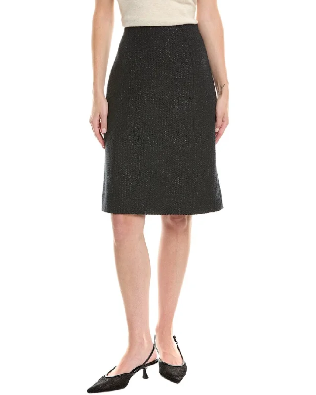 St. John Shimmer Tweed Skirt