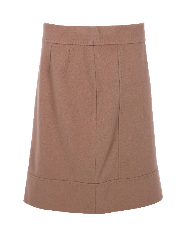 Weekend Max Mara A-Line Skirt in Camel Wool