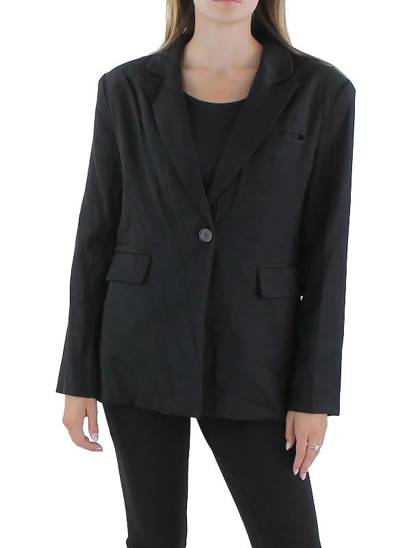 Womens Suit Separate Office One-Button Blazer