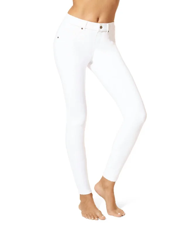 Essential Denim Legging In White