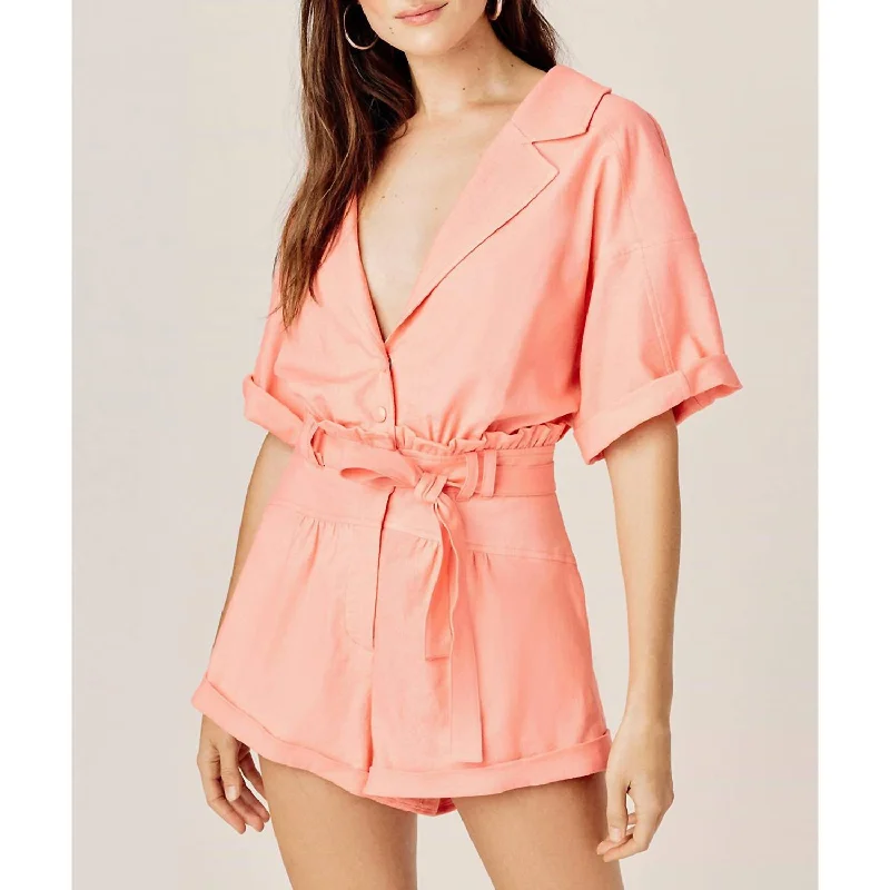 Millie Romper In Mango