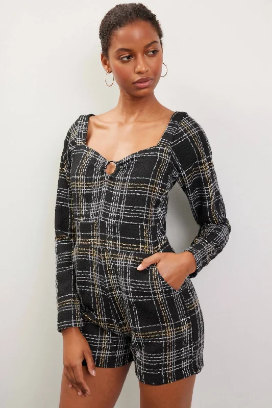 Tweed Romper In Grey