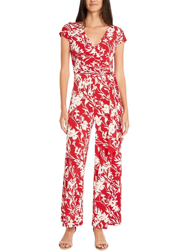 Womens Printed Matte Jersey Jumpsuit