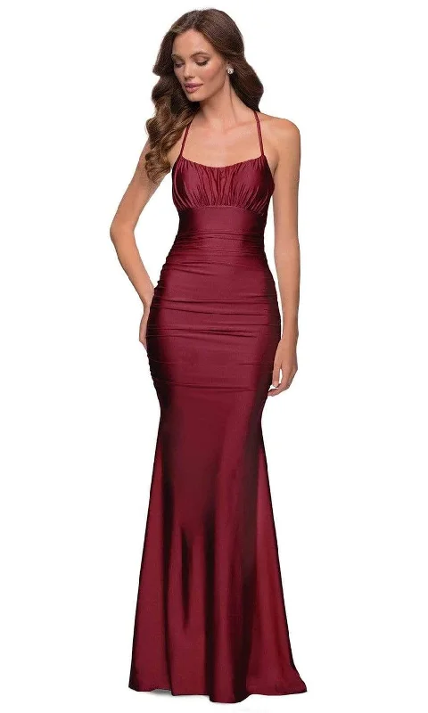 La Femme - 29873 Open Back Jersey Modest Prom Gown